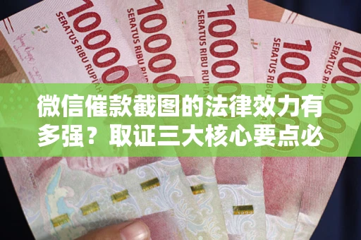 武汉微信催款截图的法律效力有多强？取证三大核心要点必须知道！