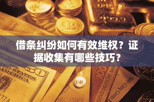 武汉借条纠纷如何有效维权？证据收集有哪些技巧？