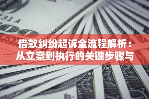 武汉借款纠纷起诉全流程解析：从立案到执行的关键步骤与防败诉指南